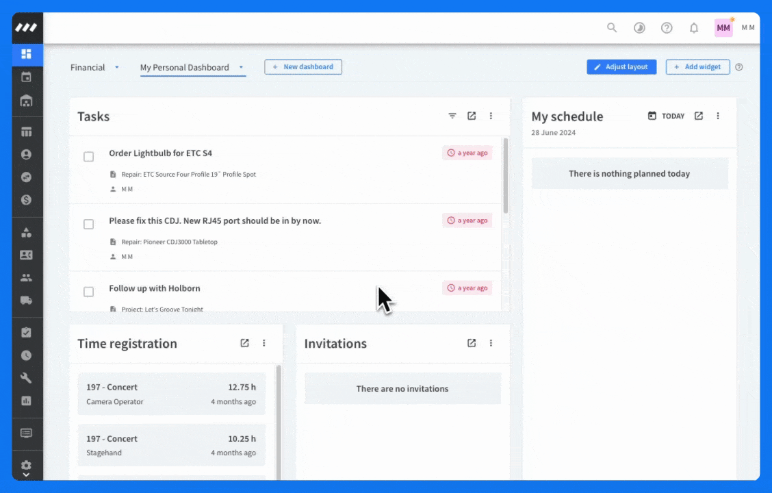 create an invoice from financial module.gif