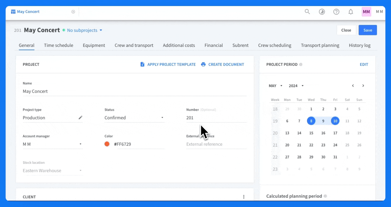 create credit note from within the project.gif