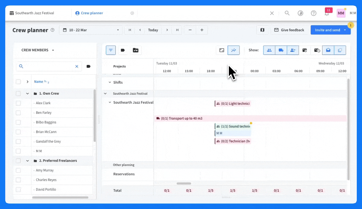 send invitations one by one crew planner.gif
